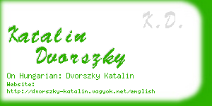 katalin dvorszky business card